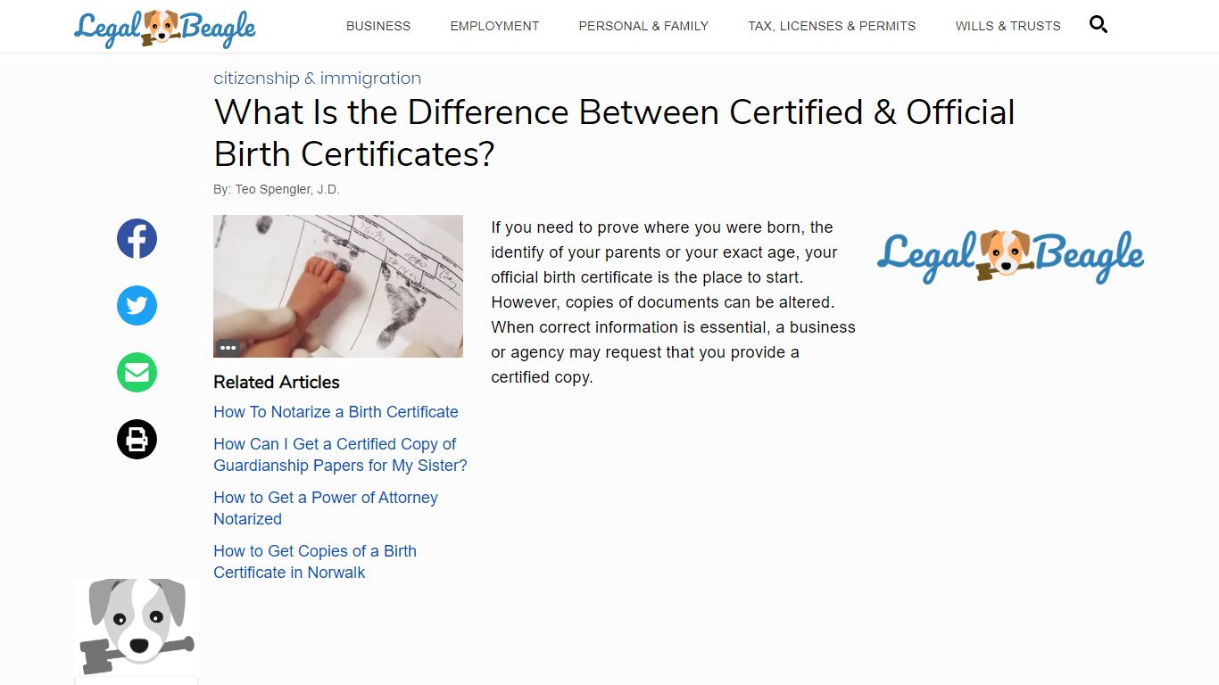 What Is the Difference Between Certified & Official Birth Certificates ...